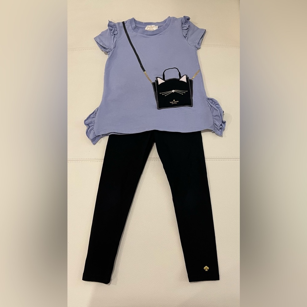 Kate Spade kids matching shirt and leggings